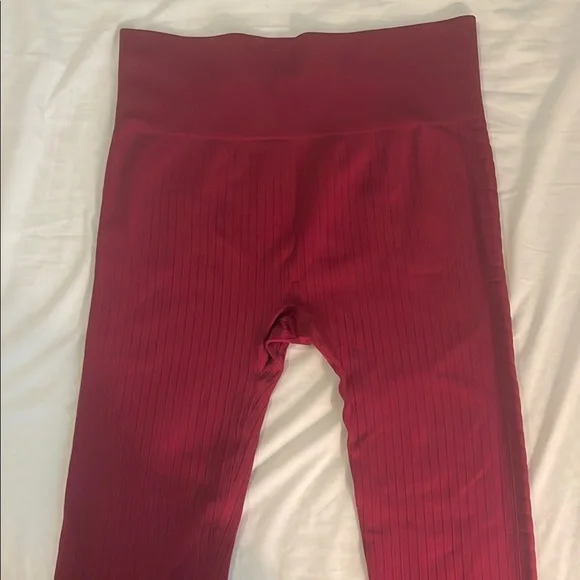 Zyia Scarlet Ribbed Seamless Leggings 7/8 24” Sz L - Picture 9 of 11
